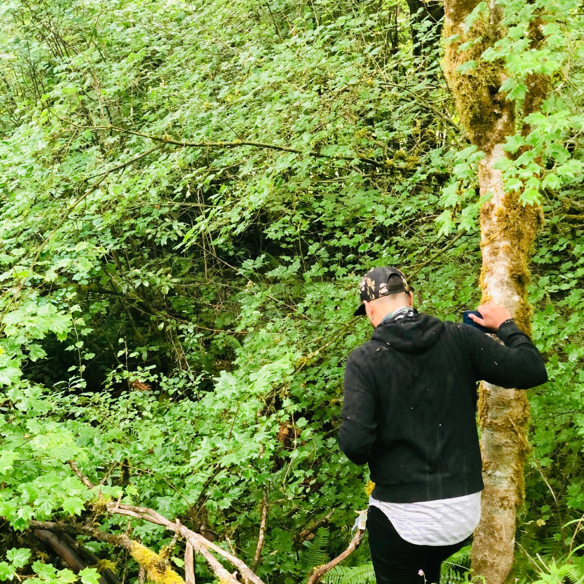 James visits the potential escape route - railroad tracks between I5 and Case Rd.