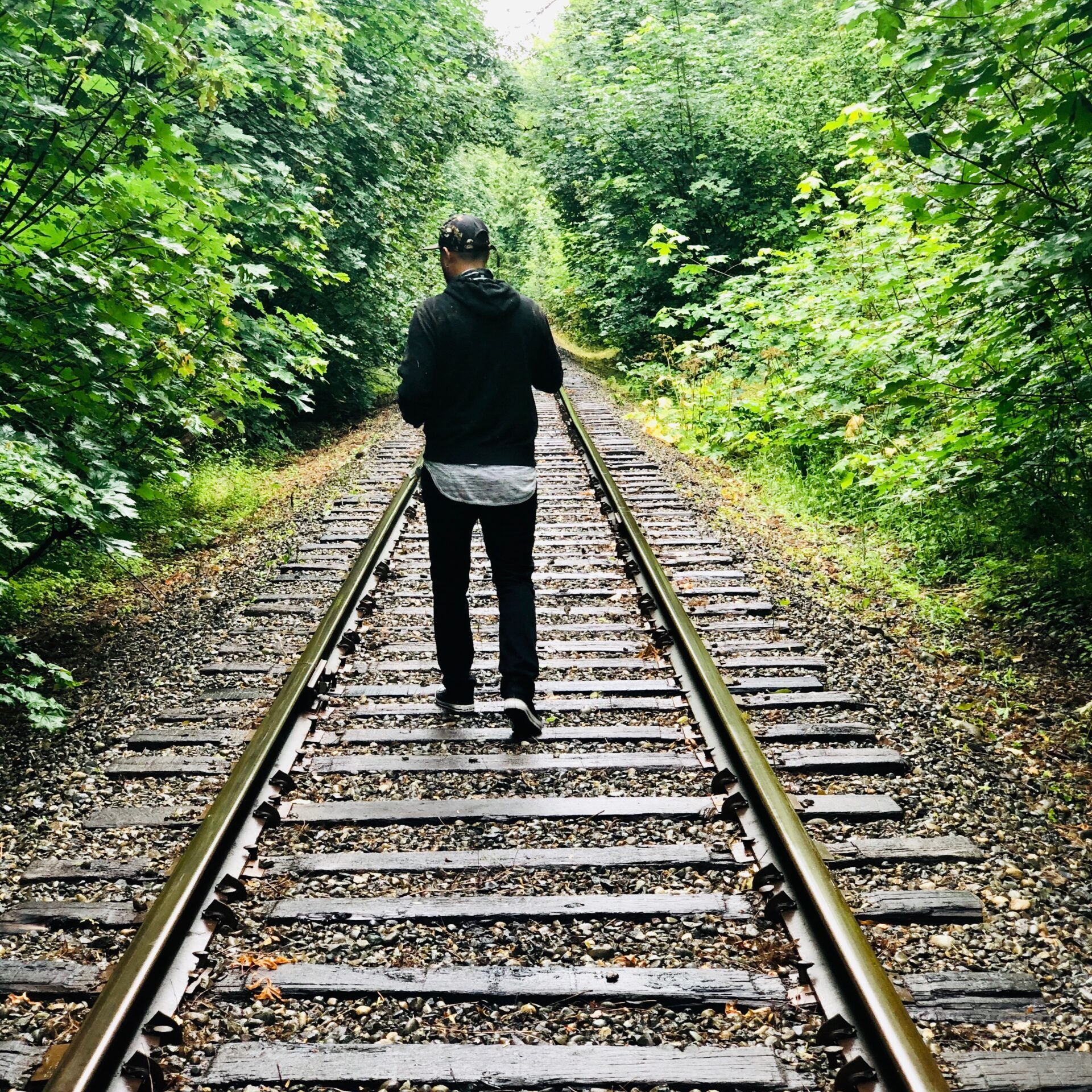 James visits the potential escape route - railroad tracks between I5 and Case Rd.